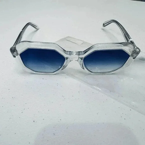 Garrett Leight Sunnies Jaqueline Semi Flat Ultra Marine Gradient Sunglasses New